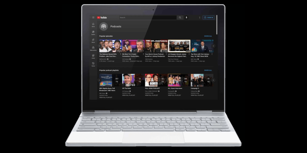 YouTube расширяет возможности для подкастов с новым разделом