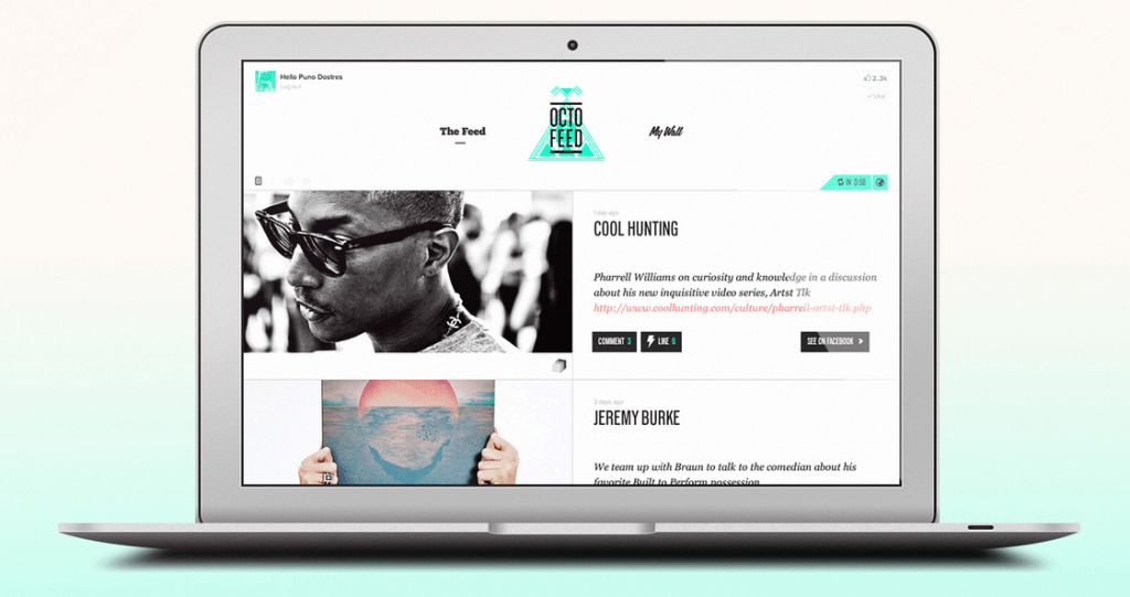 Octofeed — новый взгляд на удобное чтение новостей в Facebook