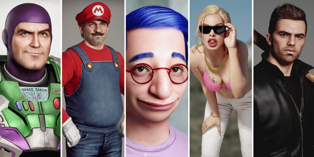 Удивительные реалистичные образы любимых мультгероев и игровых персонажей