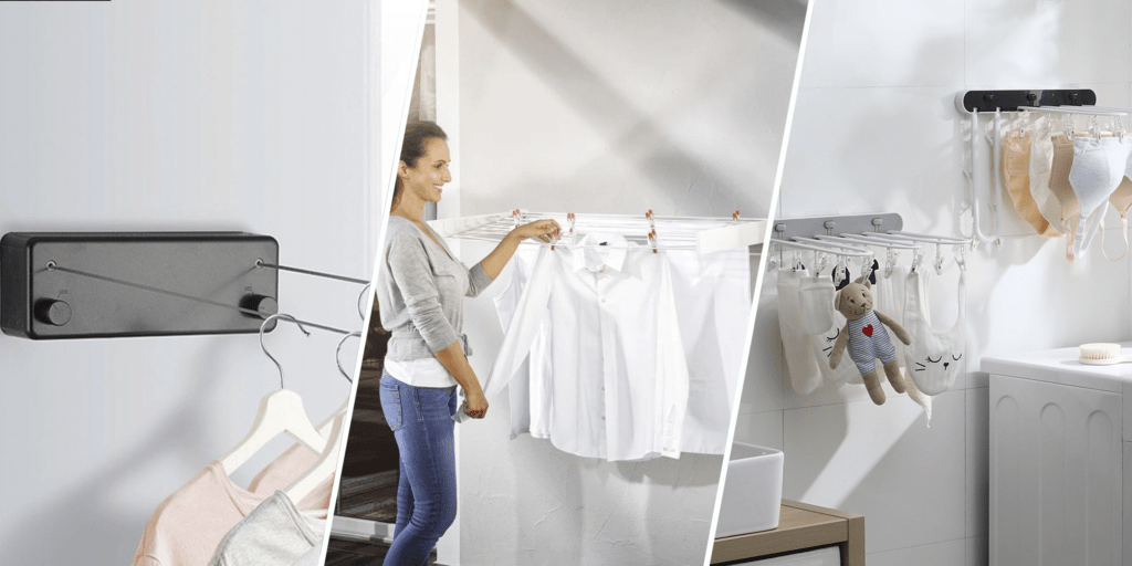 7 Space-Saving Wall-Mounted Drying Racks for Laundry