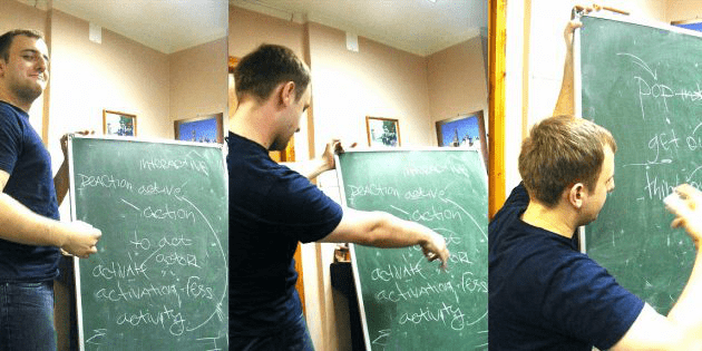 Maxim Ilyakhov teaching English