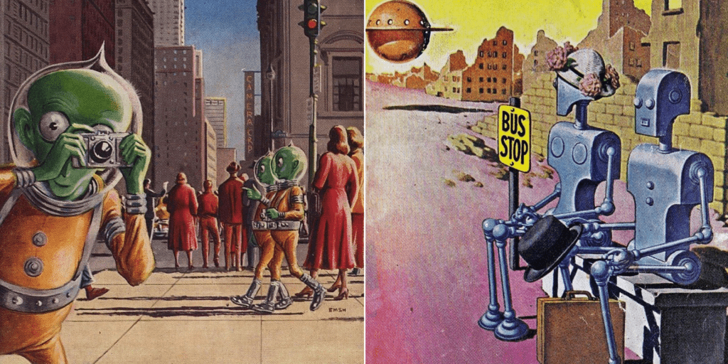 Взгляд художников 20 века на будущее: 20 удивительных визуализаций