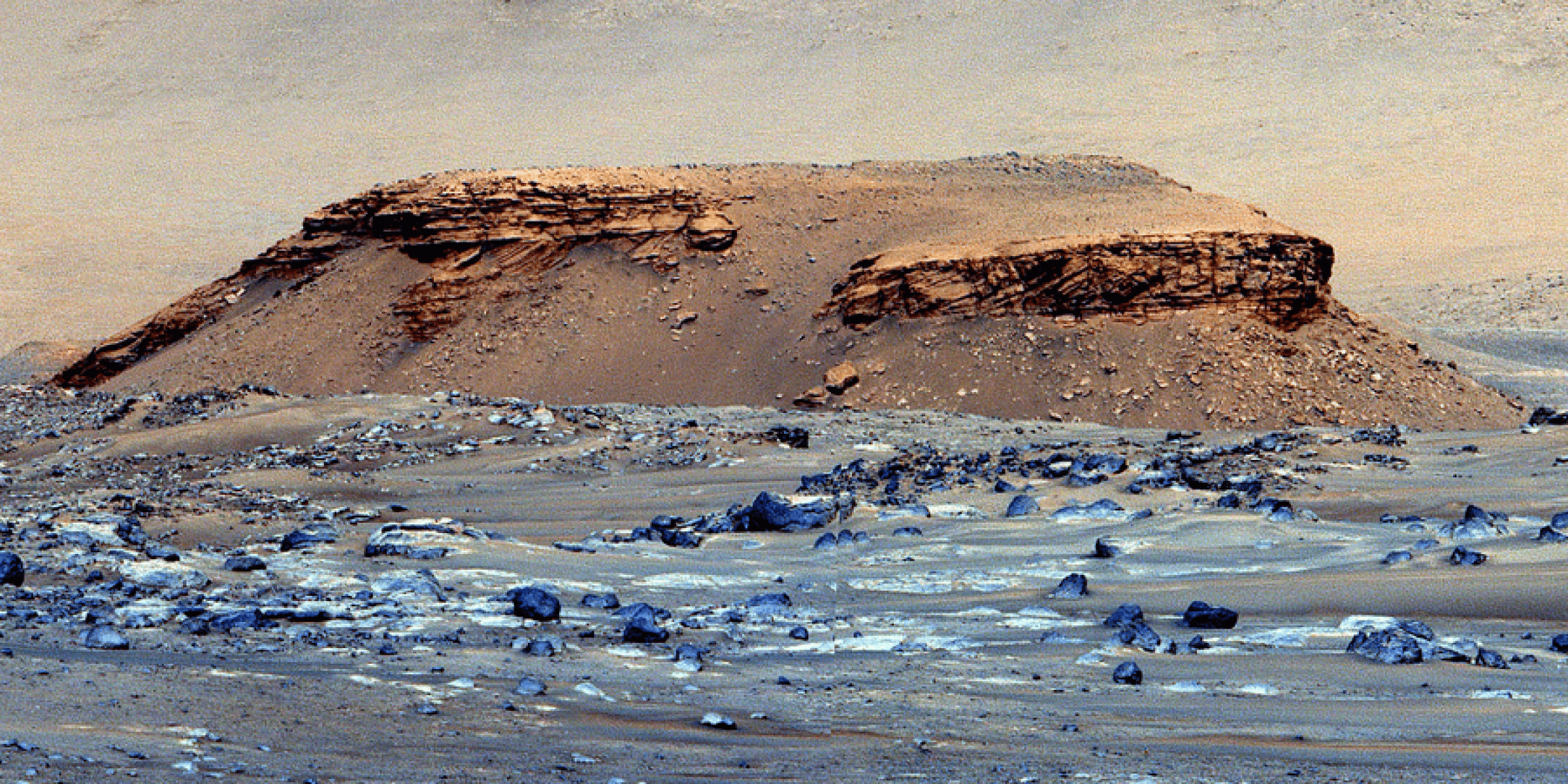Ancient river delta and lake on Mars