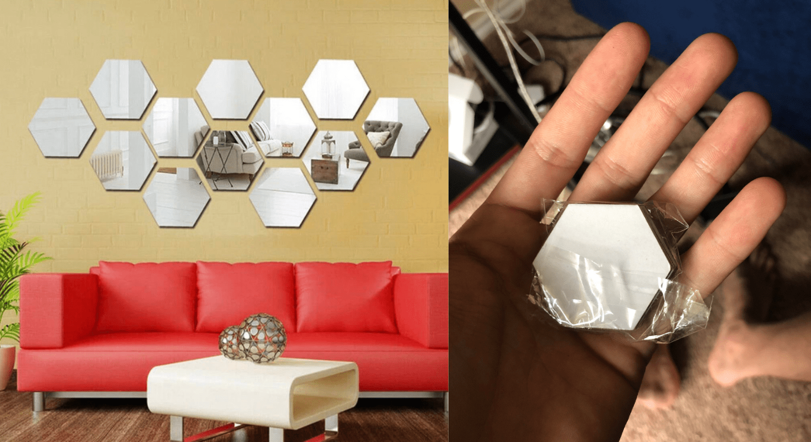 Миниатюрное зеркало вместо настоящего