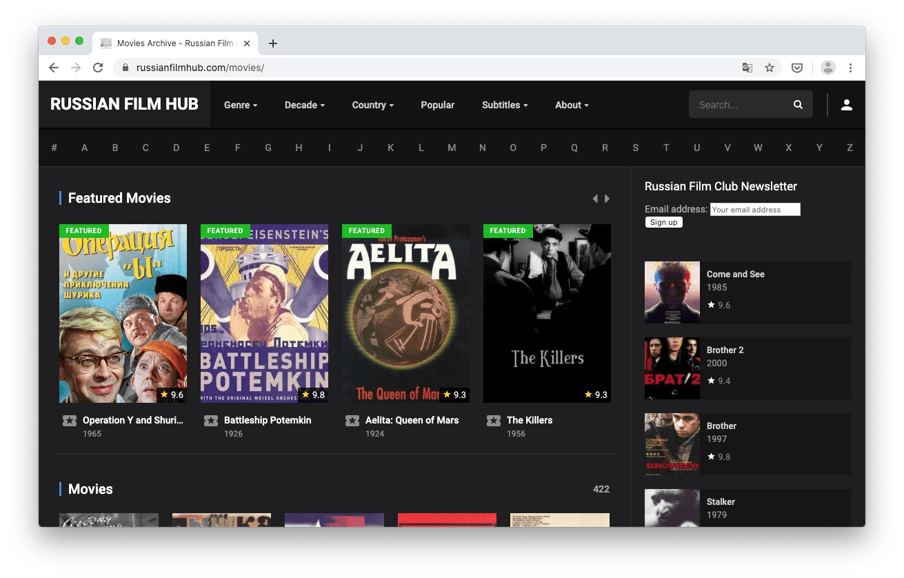 Russian Film Hub — откройте для себя шедевры советского и российского кино
