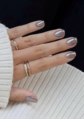 Glazed Mocha Manicure Inspired by Pantone Trend
