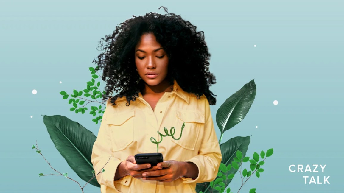 Woman looking at her phone