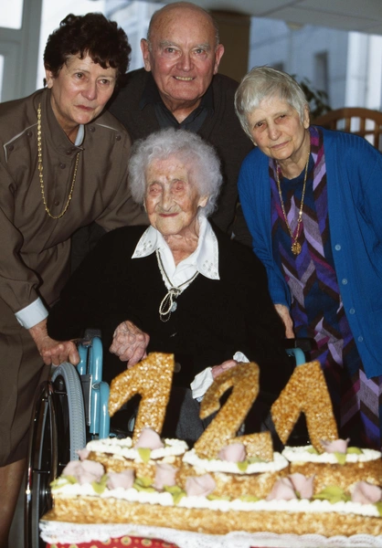 Jeanne Calment with her relatives
