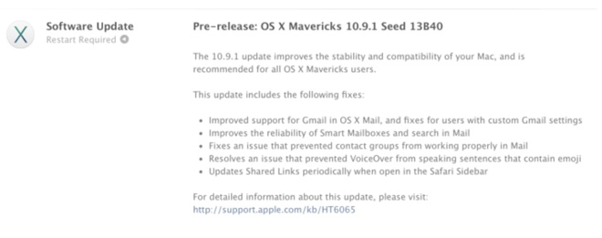 OS X 10.9.1 Mavericks: Yangilanish va Muammolarni Bartaraf Etish