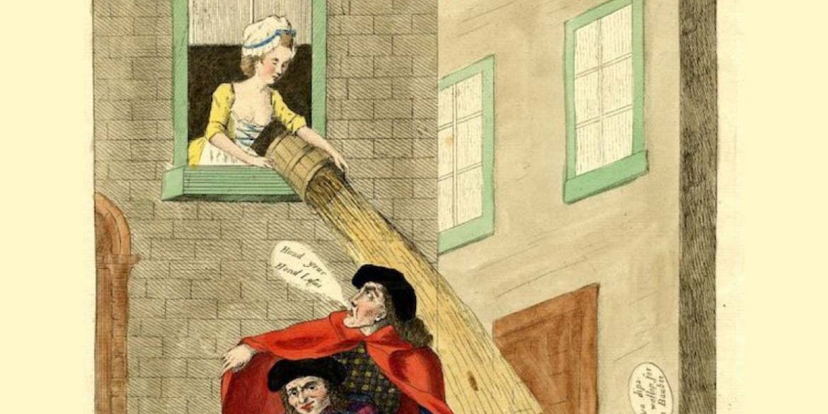 Waste from chamber pots was dumped into rivers or streets