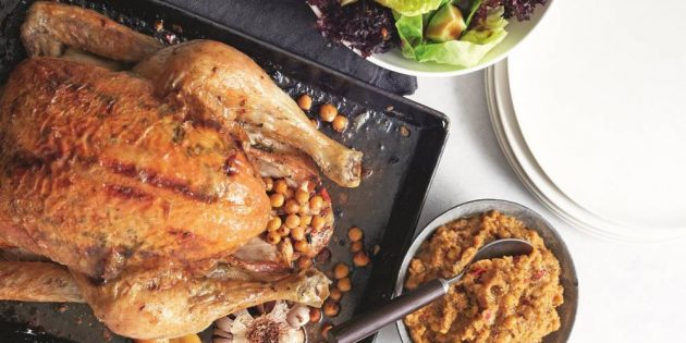 Oven-Roasted Chicken with Chickpea Pâté