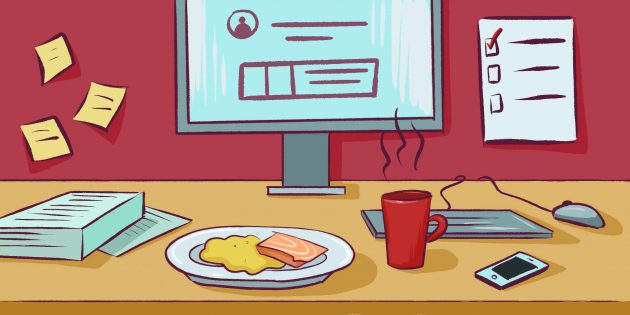 Не обедайте на рабочем месте