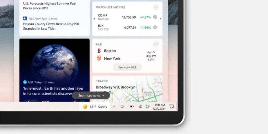 Новая панель виджетов для Windows 10: персональные новости и полезная информация на одном экране