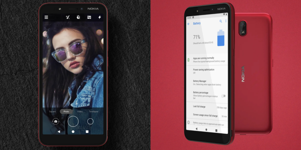 Nokia C1 — компактный и доступный смартфон с Android Go для повседневного использования