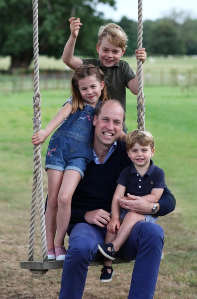 Prince William with his children