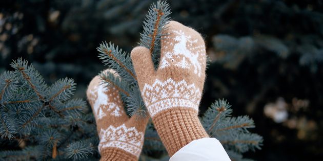 Тёплые варежки Тёплые варежки