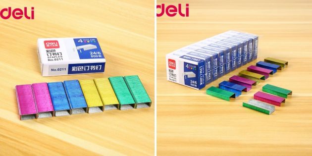 Цветные скобы