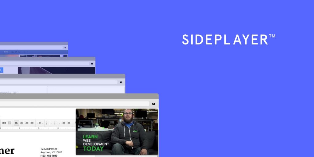 Наслаждайтесь видео с YouTube в удобном компактном окне с расширением Sideplayer для Chrome