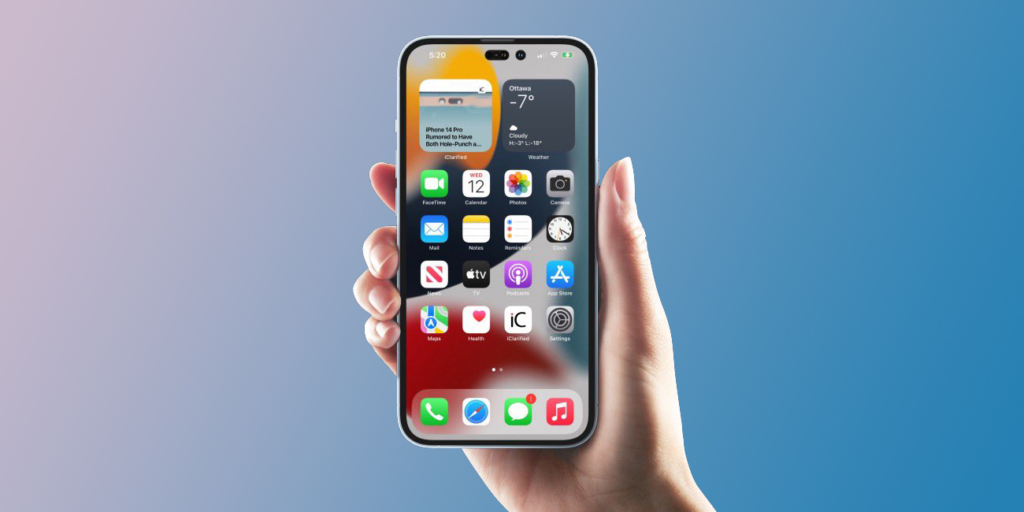 Новый дизайн экрана iPhone: два отверстия вместо «чёлки»