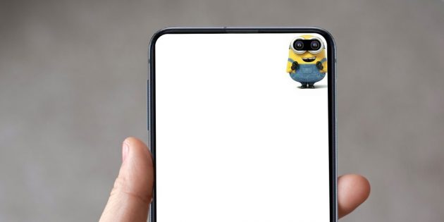 Minion-inspired camera cutout design