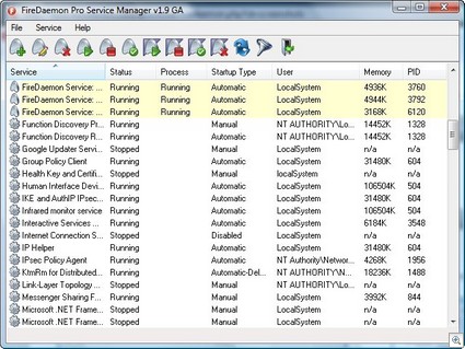 FireDaemon Interface FireDaemon Interface
