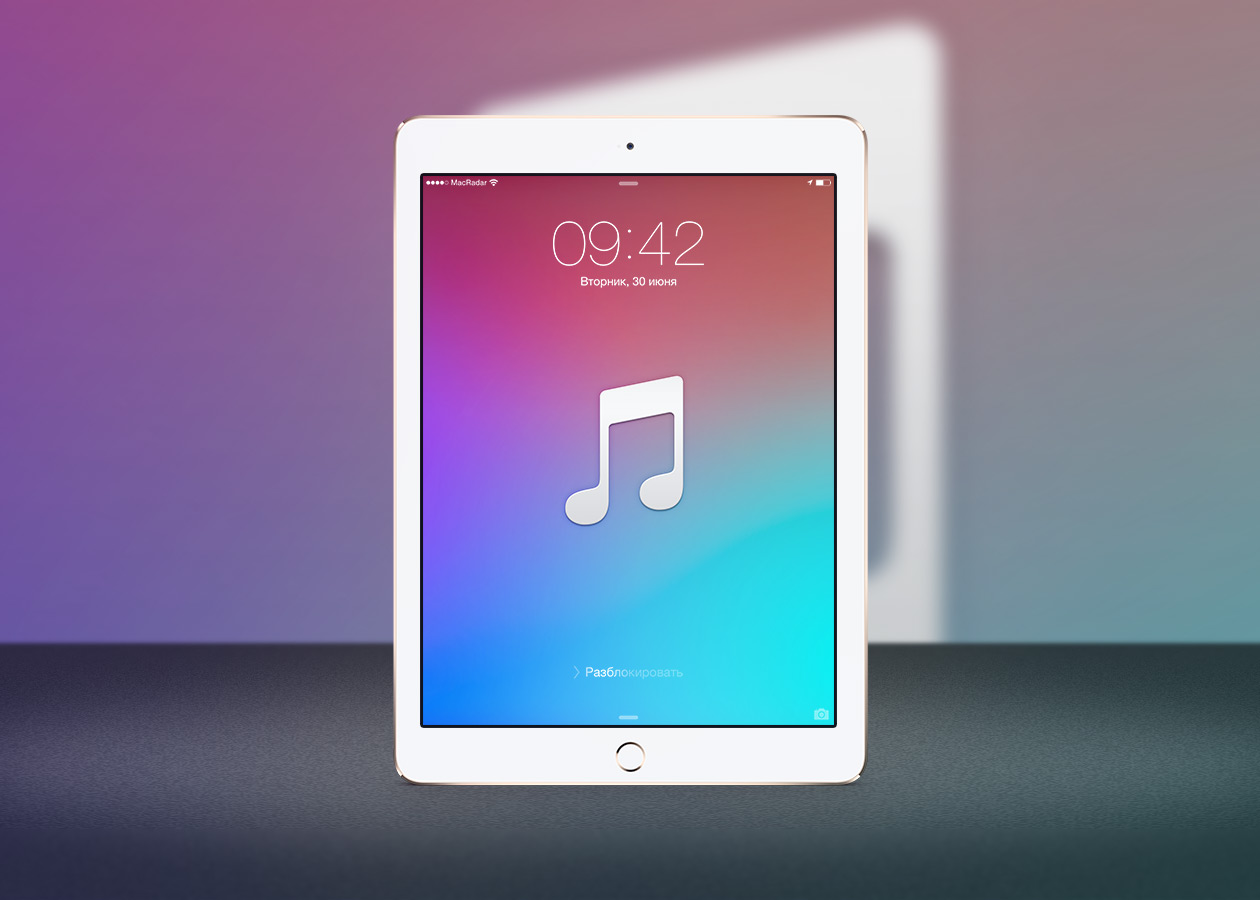 Wallpaper iOS Sambut Apple Music