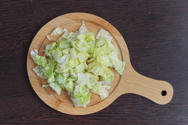 Подготовка салатных листьев