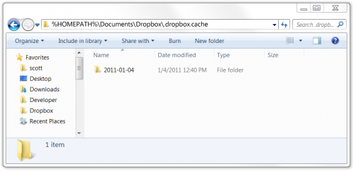 Папка кеша Dropbox Папка кеша Dropbox