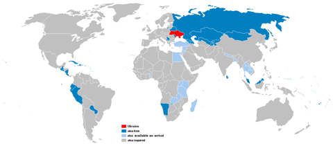 Ukraina fuqarolari uchun viza rejimi