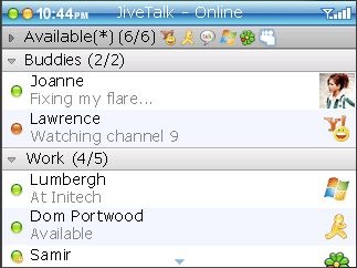 Интерфейс JiveTalk