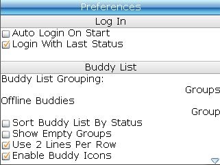 Настройки контактов