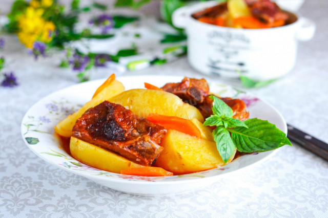 Mazali Kartoshka va Tutunli Qovurilgan Qovurg‘alar