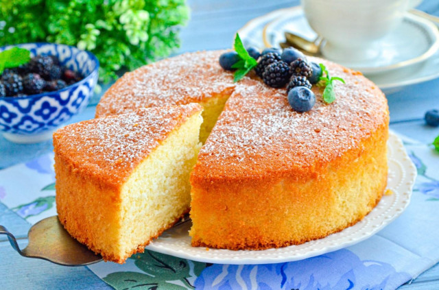 Fluffy and Aromatic Milk Sponge Cake Recipe