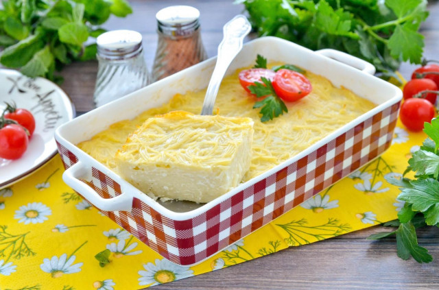 Нежная запеканка из вермишели с яйцом и молоком — простой рецепт детства