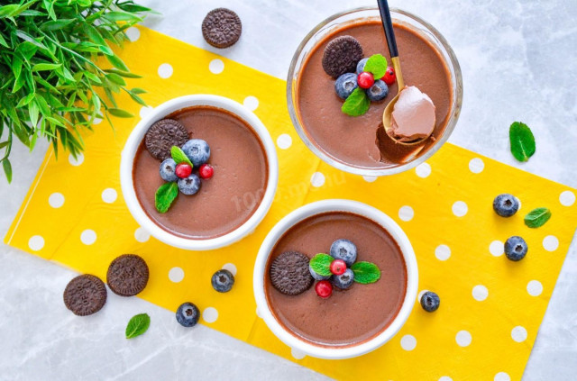 Невероятно вкусное шоколадное желе с какао и желатином