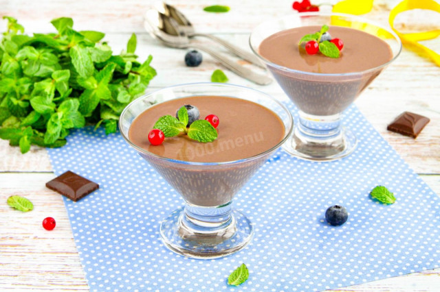 Нежный шоколадный суфле из ряженки с желатином — легкий и полезный десерт