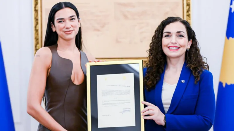 Dua Lipa awarded Kosovo citizenship by President Osmani