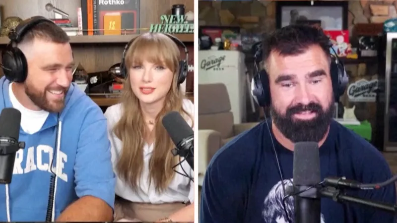Taylor Swift Debuts on 'New Heights' Podcast, Unveils New Album and Reflects on Travis Kelce Romance