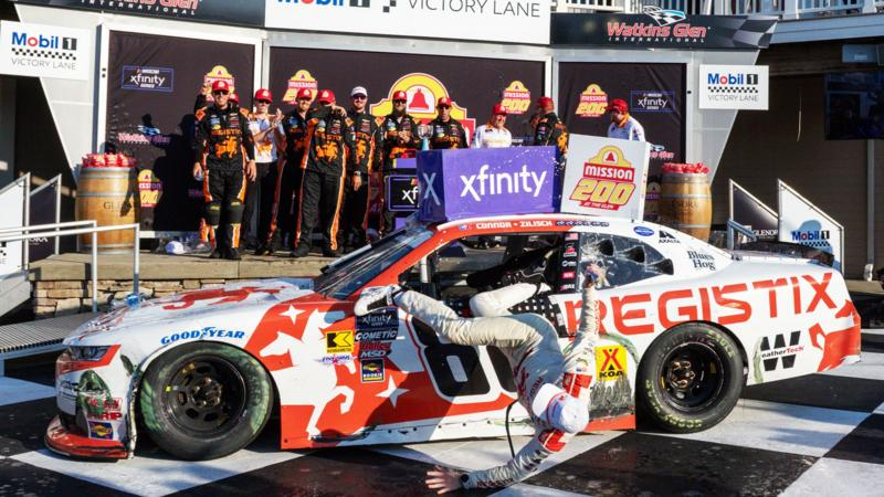 Коннор Зилиш сломал ключицу, упав во время празднования победы в Nascar