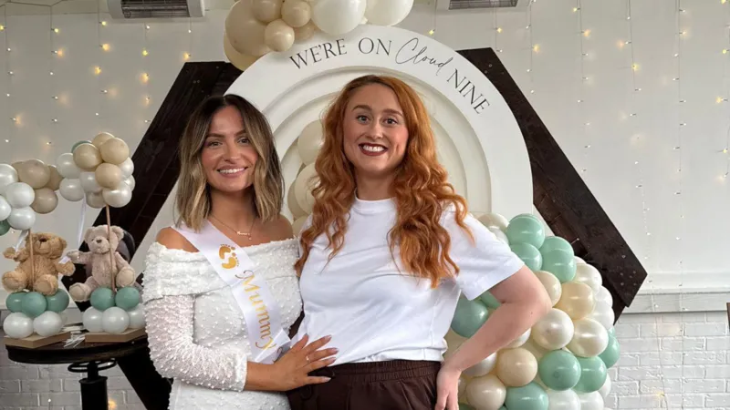 Georgia and Daisy together during the journey