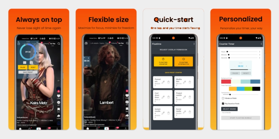 Floating timer Floating timer
