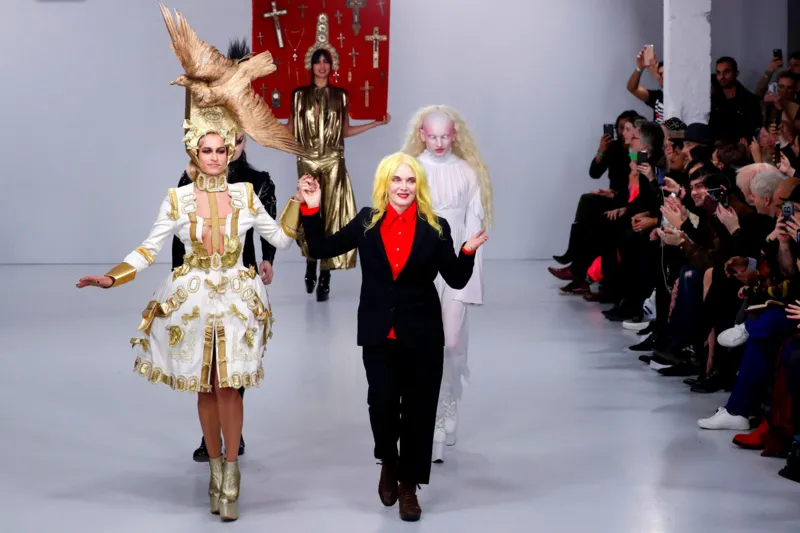 Pam Hogg on the London runway, 2020