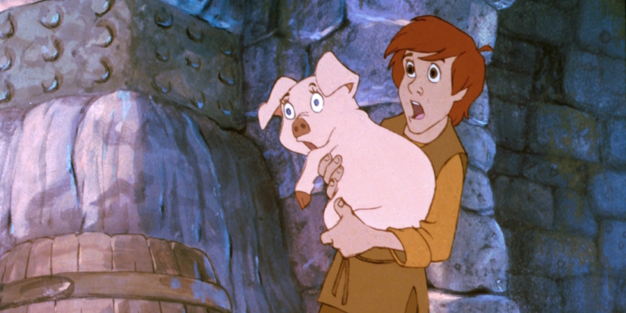 Кадр из мультфильма «Чёрный котёл» 1985 года