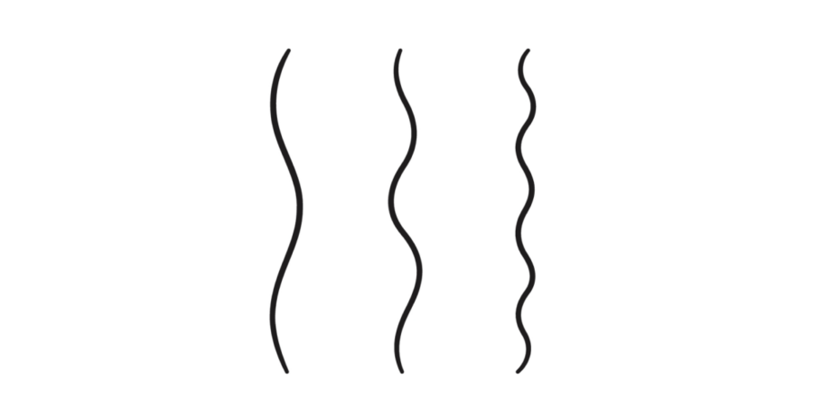 Wavy and curly hair patterns