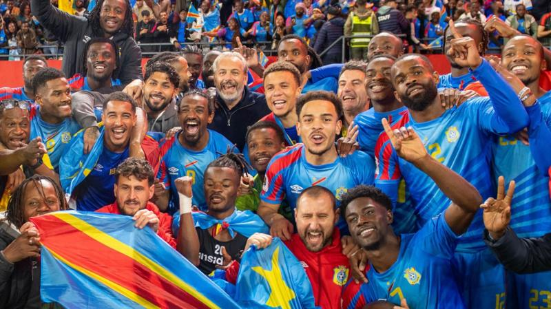 DR Congo team celebrate.