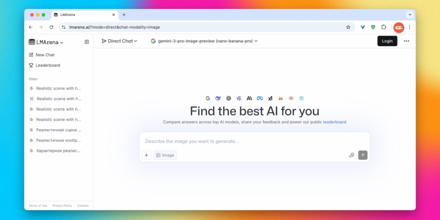 LMArena Where to use Nano Banana Pro for free: LMArena