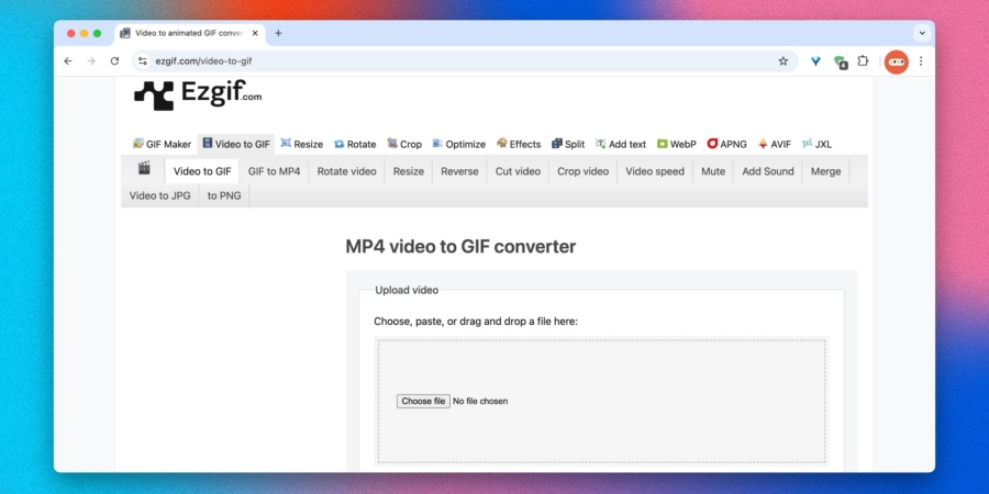 Ezgif Ezgif yordamida videodan GIF yasash (Ezgif)