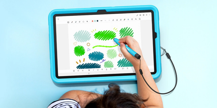 Samsung Galaxy Tab A11+ Kids Edition with case and pen