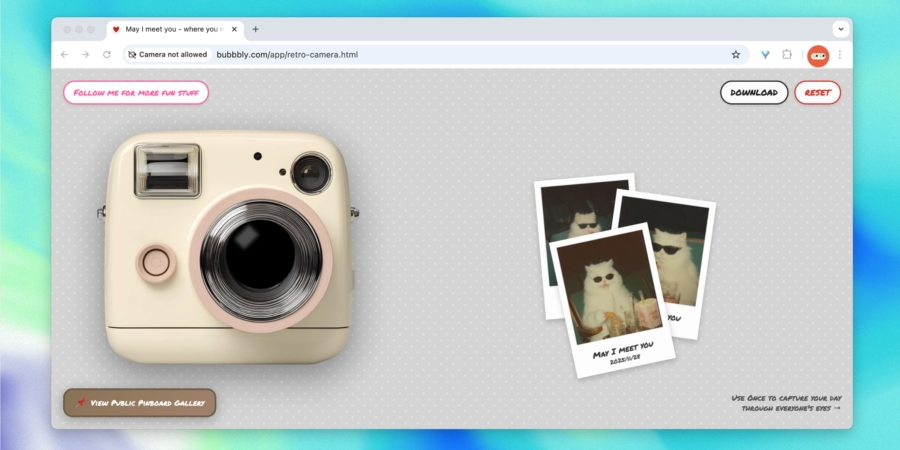 Bubbbly Retro Camera Bubbbly Retro Camera