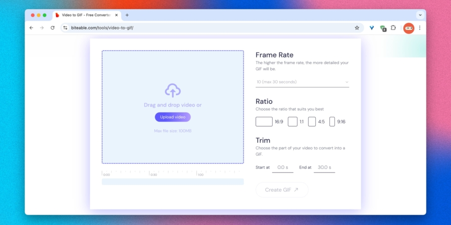 Biteable Biteable yordamida GIF yaratish (Biteable)